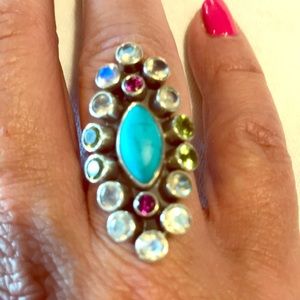 Nicky Butler genuine gem and sterling silver ring